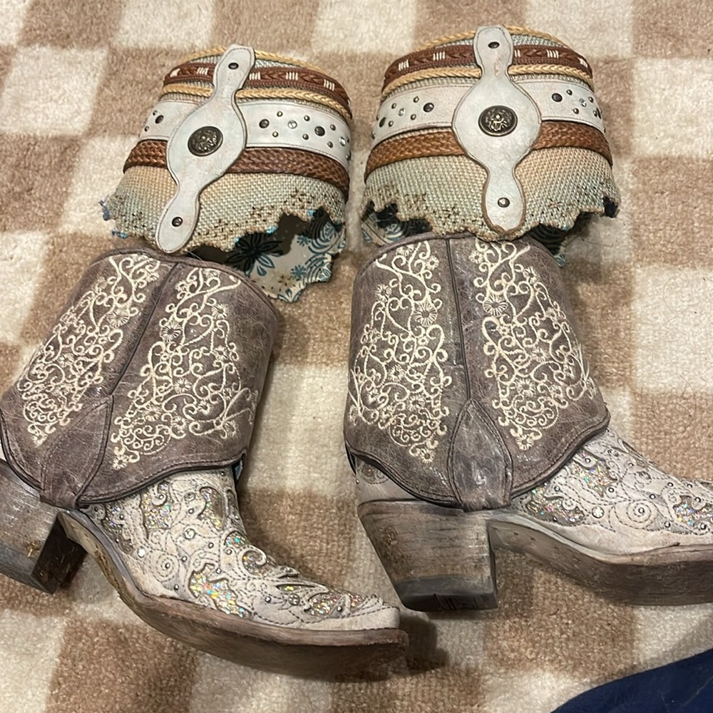Corral Sequin Booties - image 8